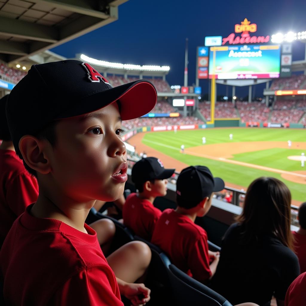 Young athletes watching ASEAN baseball tournament