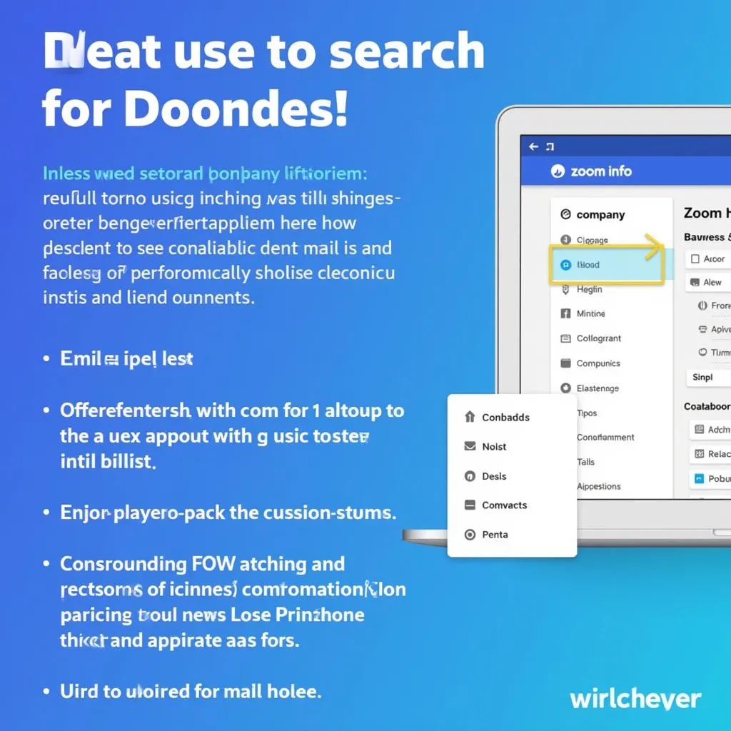 ZoomInfo Interface for Research