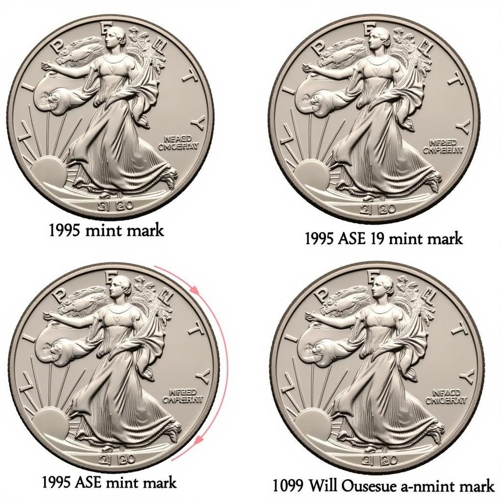 1995 ASE No Mint Mark Comparison: Identifying the Absence of the "P" Mint Mark