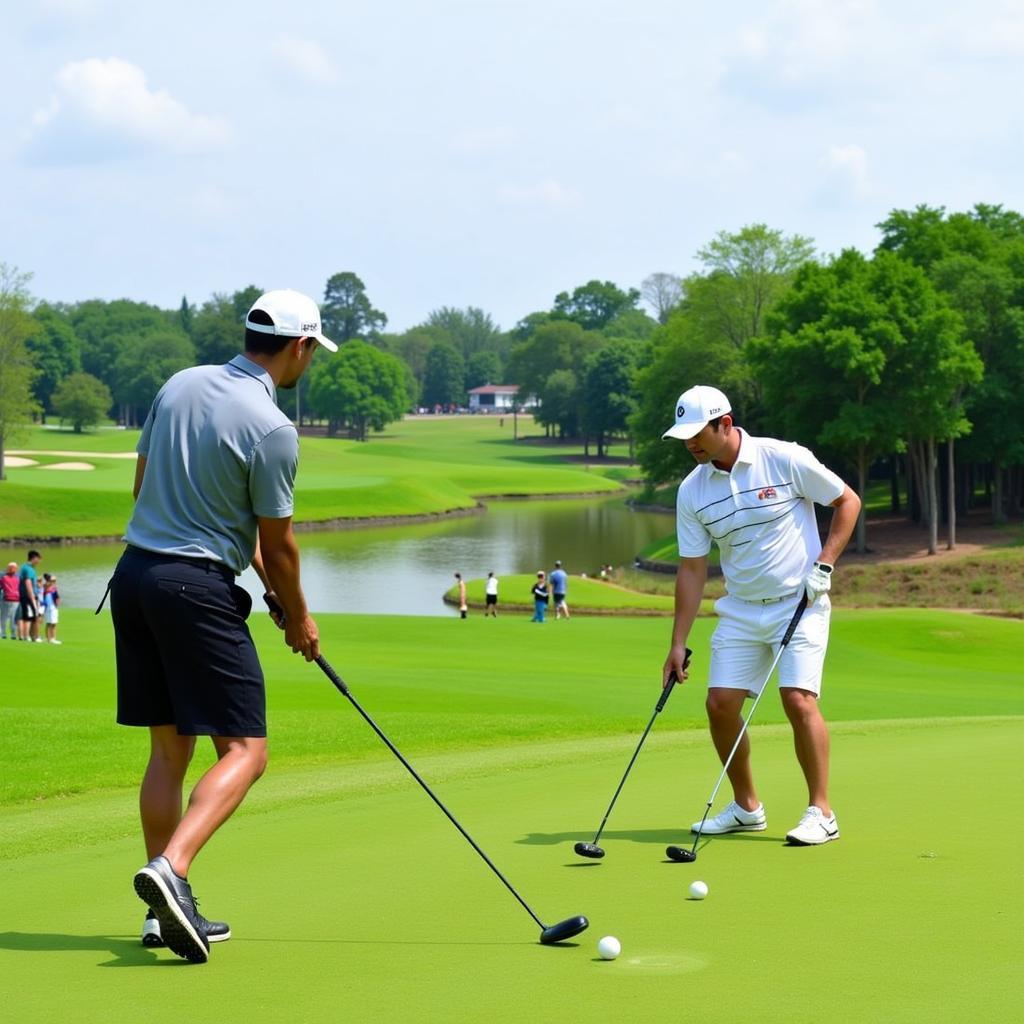 Golfers at the 2017 ASEAN Charity Golf Tournament