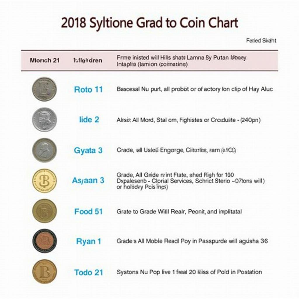 Coin Grading Chart for the 2018 S ASEAN  Coin