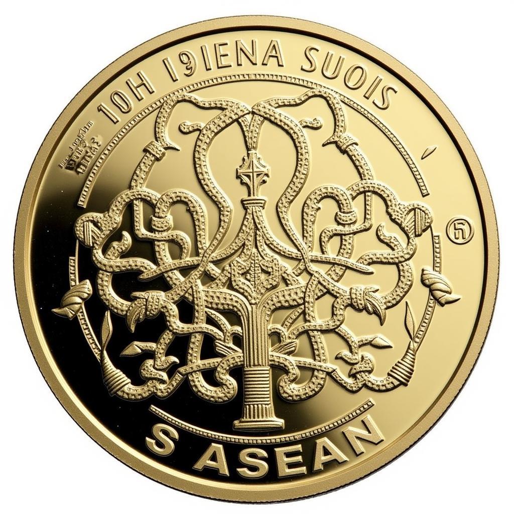 2018 S ASEAN $1 Coin Reverse Design Showing Collaborative Spirit