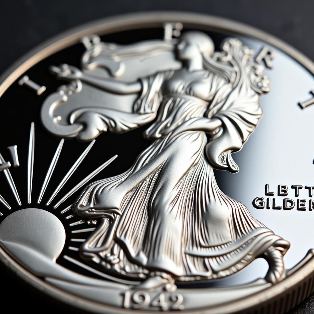 2019 Proof American Silver Eagle Close-Up Showing Detail