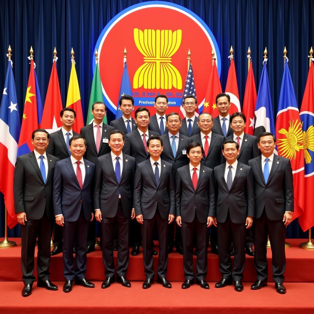 Leaders attending the 33rd ASEAN Summit in Manila, Philippines