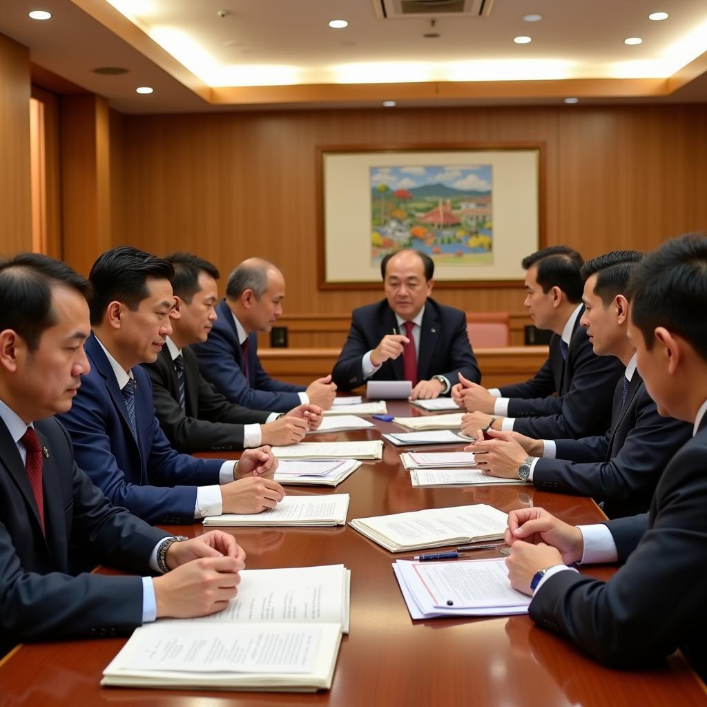 ASEAN Foreign Ministers discussing economic cooperation during the 51st AMM