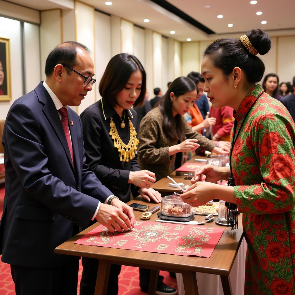 ASEAN Foreign Ministers engaging in cultural exchange activities during the 51st AMM