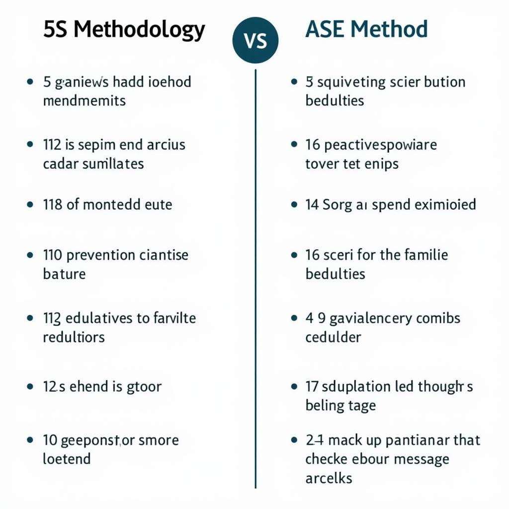 5S vs ASE Method Comparison Chart