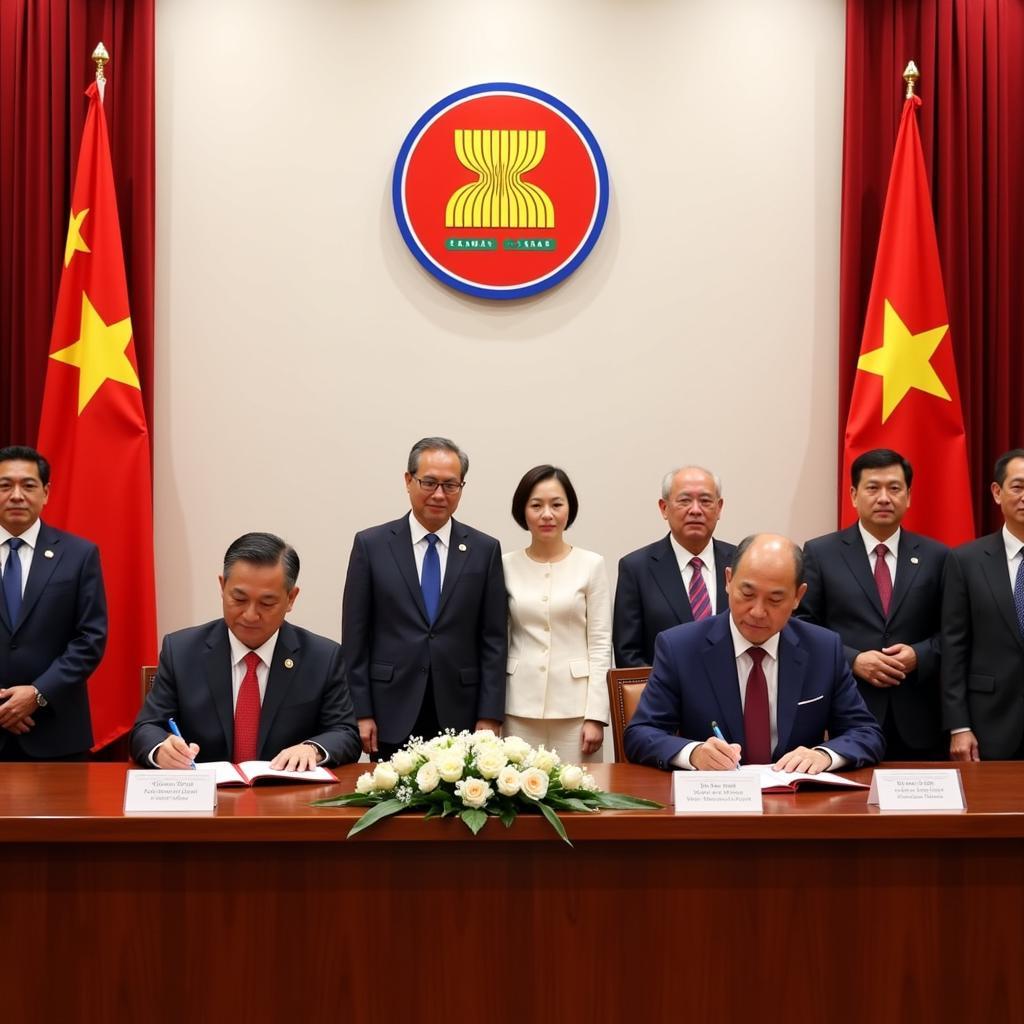 6th ASEAN Summit Hanoi Plan of Action Signing Ceremony