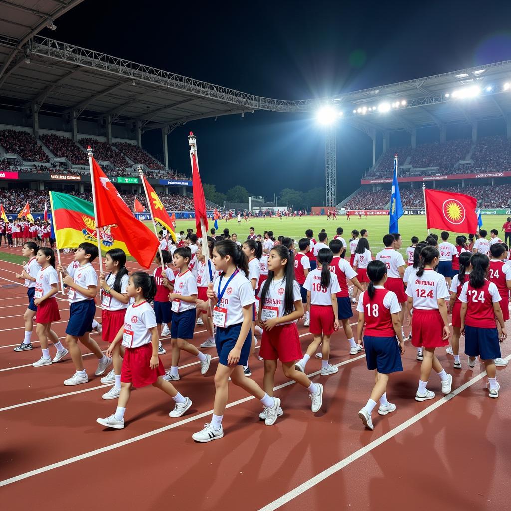 7th ASEAN School Games Opening Ceremony in Jakarta, Indonesia