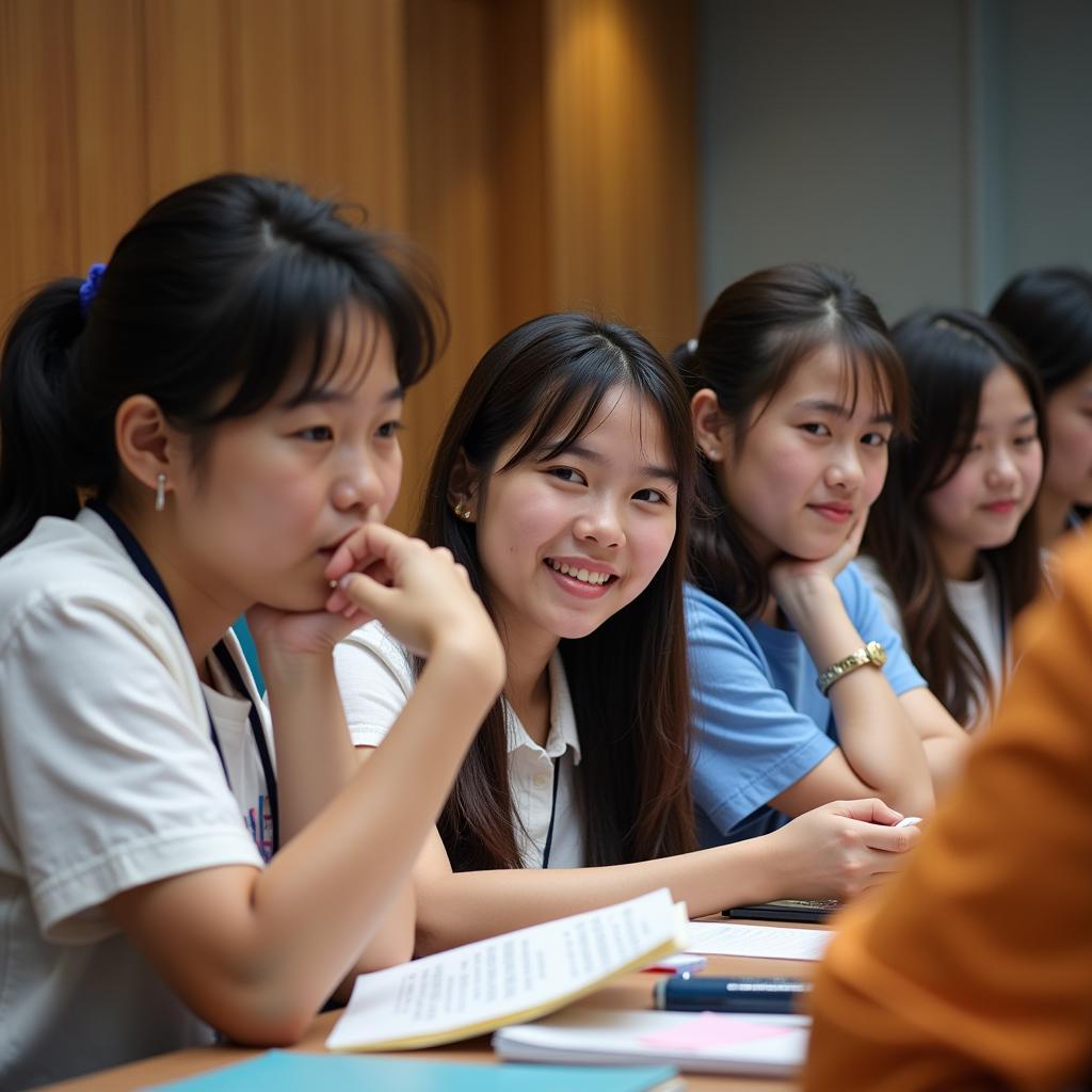 Students competing in the 8th ASEAN Quiz in Singapore