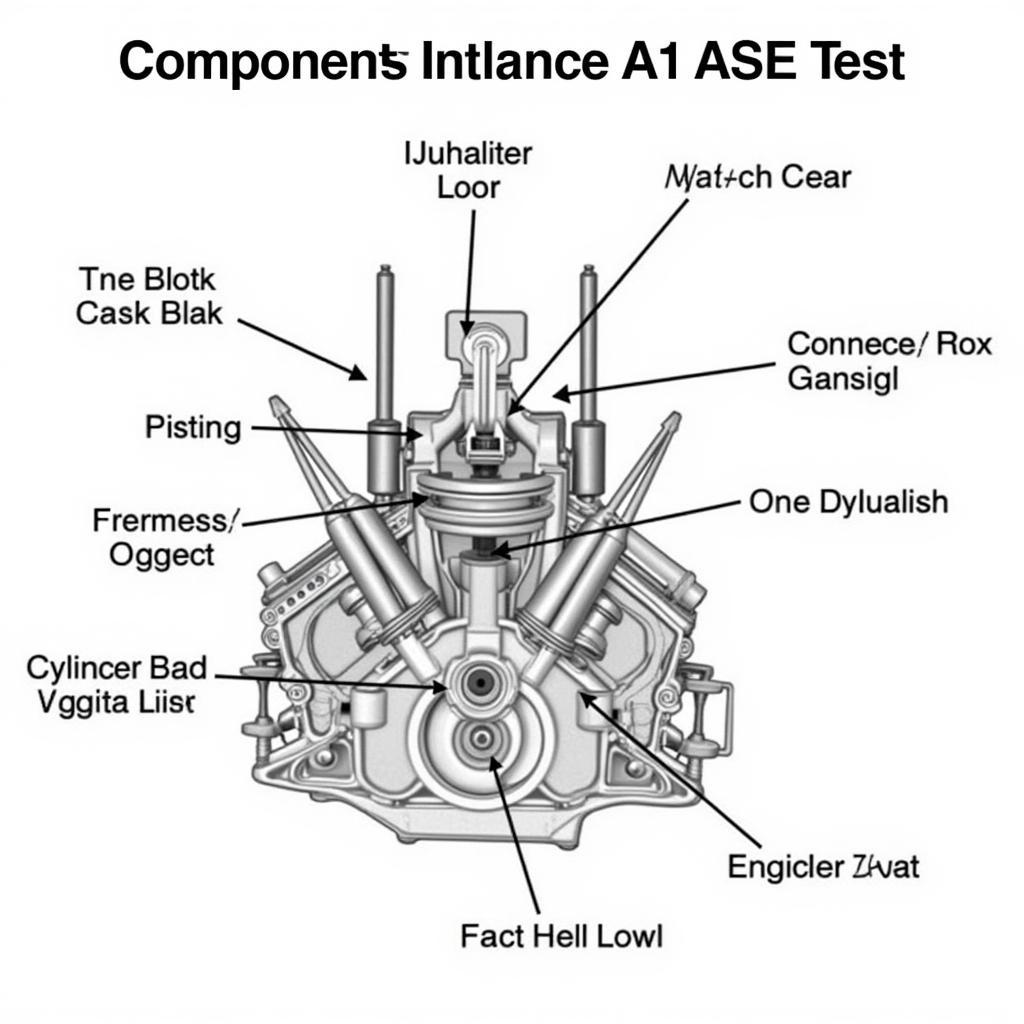 A1 ASE Test Prep - Engine Components Diagram