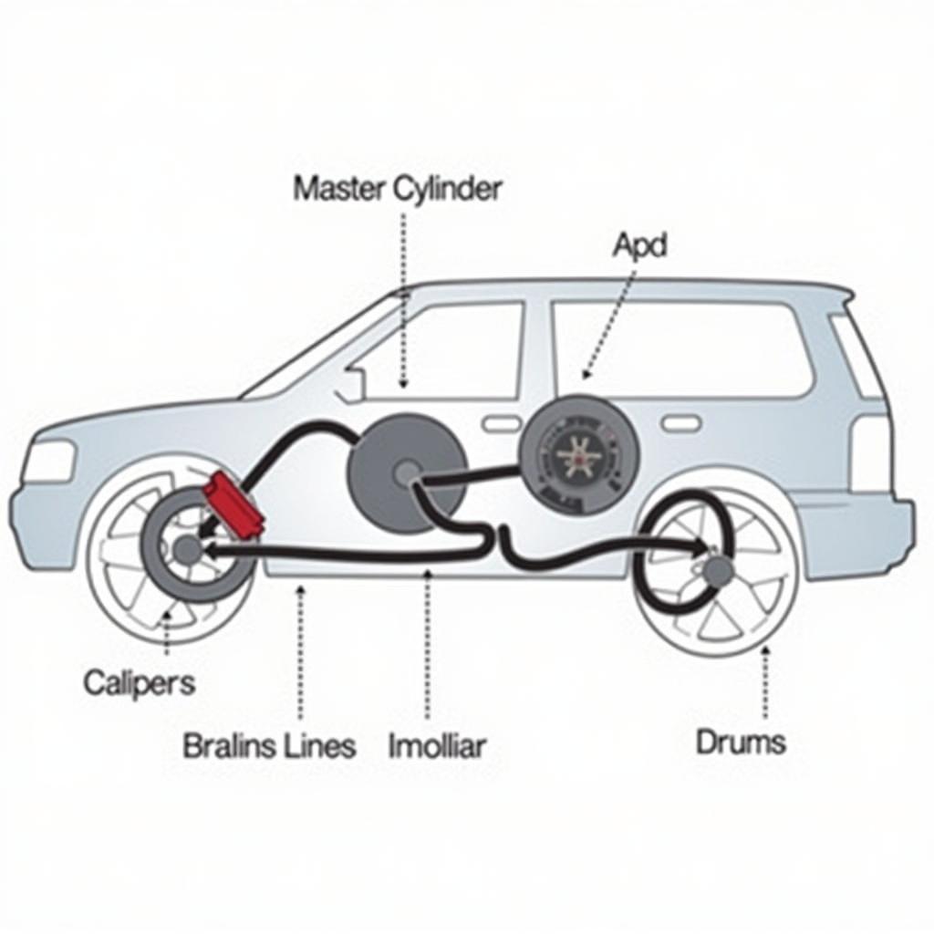 A5 ASE Practice Test: Brake System Diagram