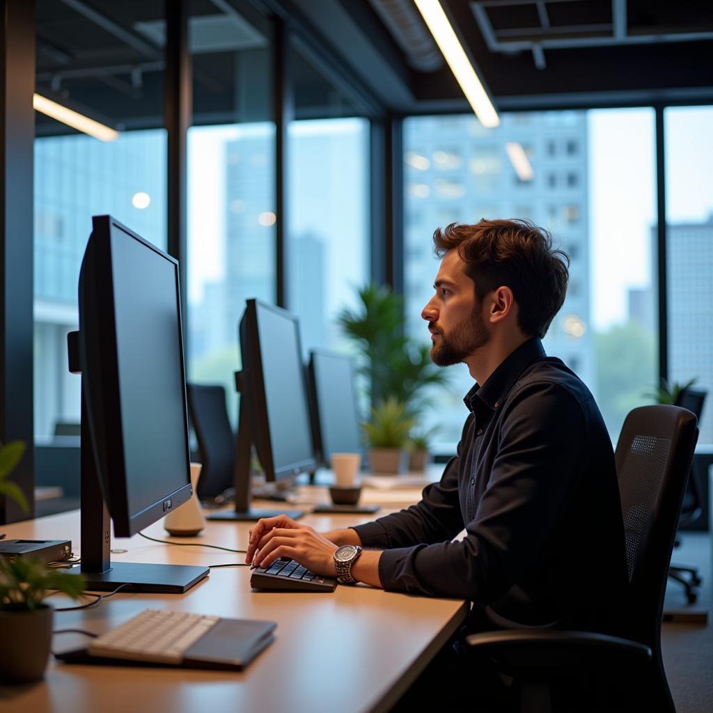 ABB Employee Working in Office