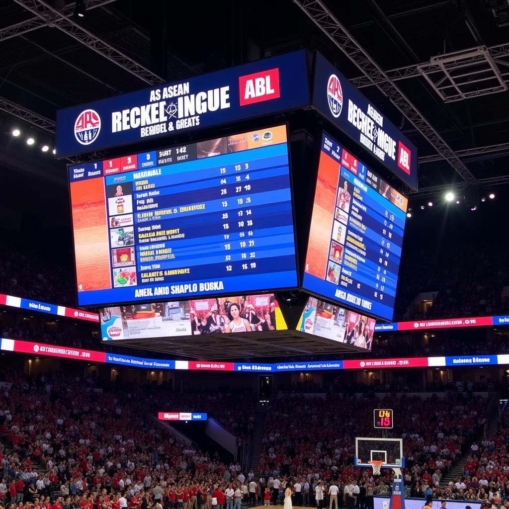 ABL ASEAN Basketball League Scores: A visual representation of a scoreboard displaying the scores of different teams competing in the ABL ASEAN league, highlighting the importance of these scores in determining rankings and overall league standings.