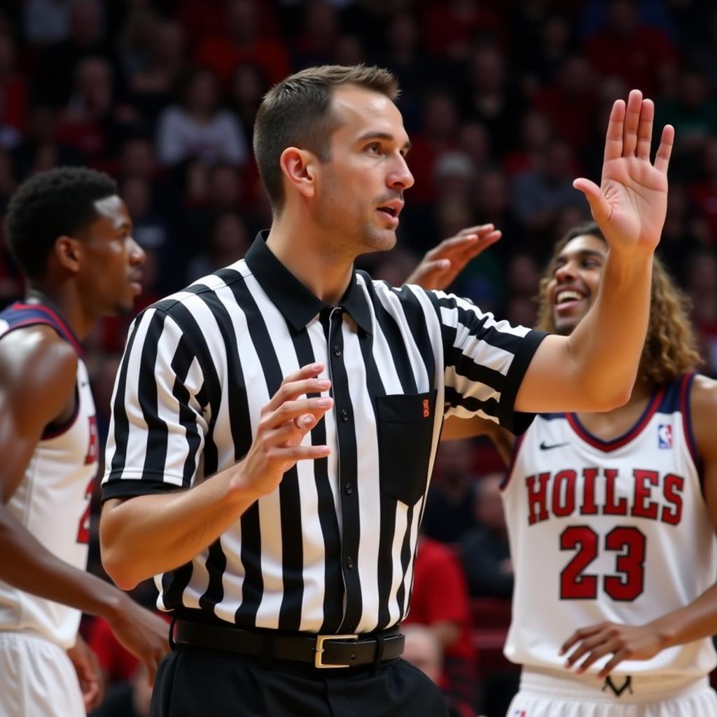 ABL Referee Calling a Foul