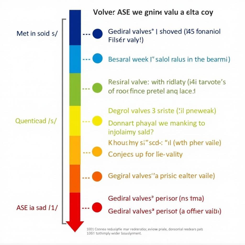 Chart showing abnormal ASE valvular values