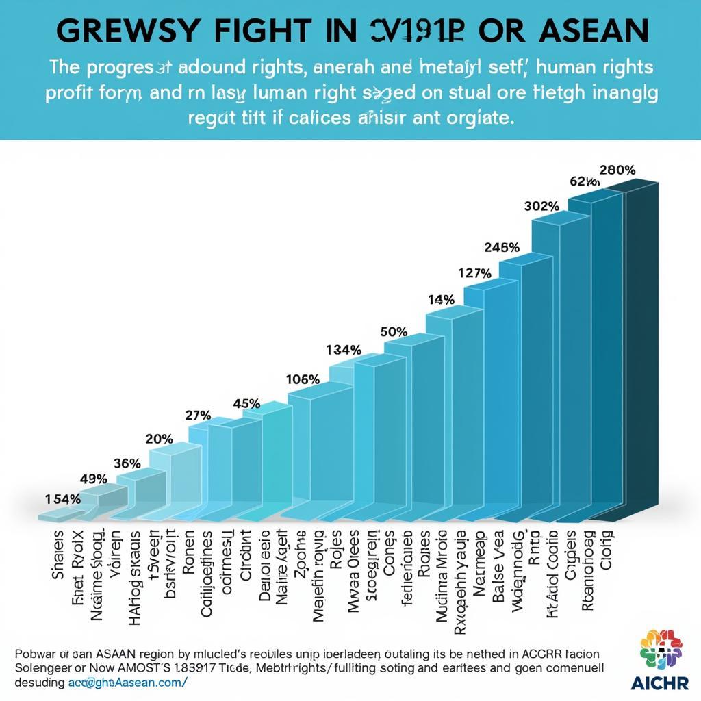 A graph showing progress and setbacks in human rights within ASEAN