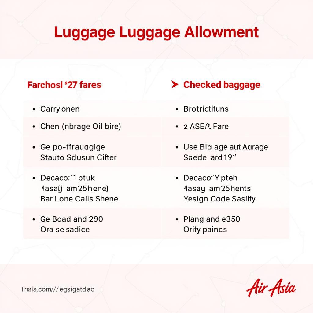 Airasia ASEAN Fare Luggage Information