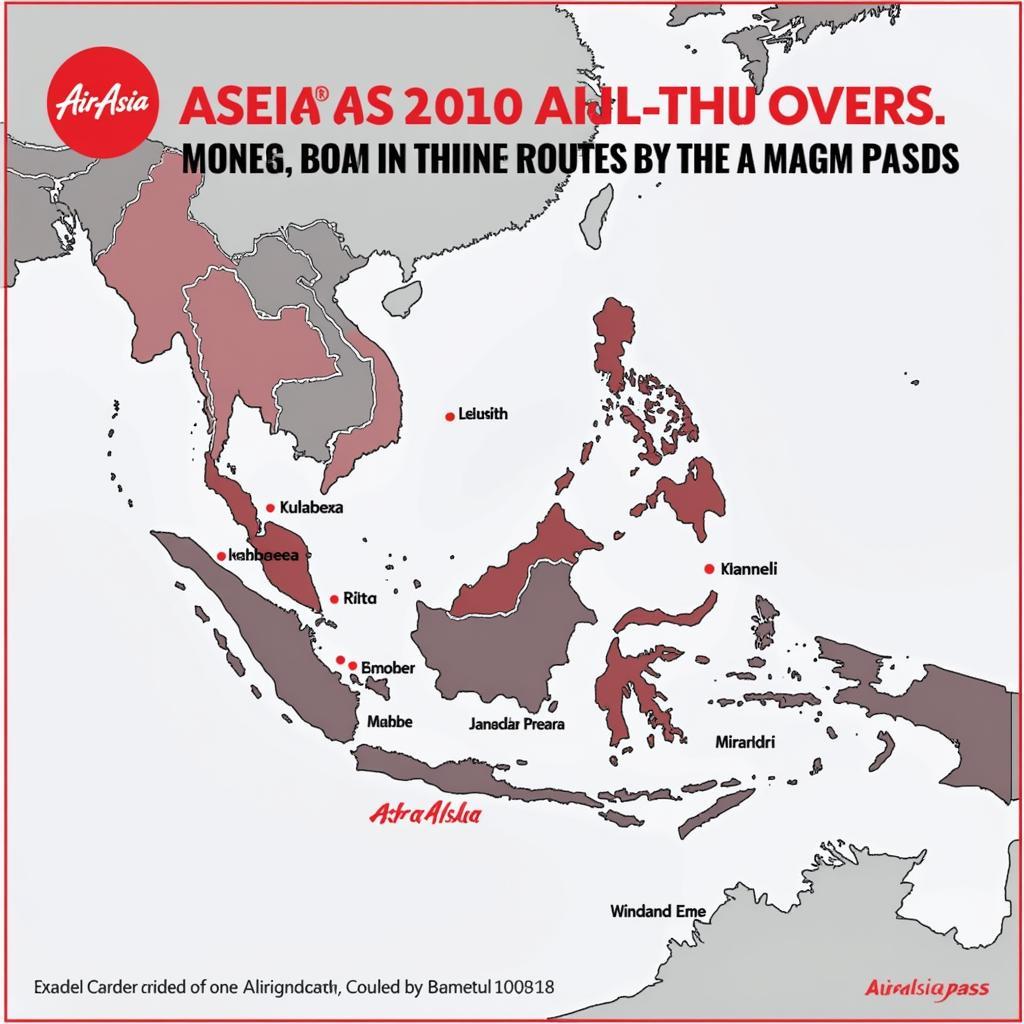 AirAsia ASEAN Pass 2020 Route Map