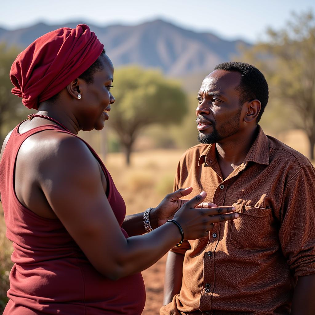 Amakrwala Consulting a Community Member in Mount Frere