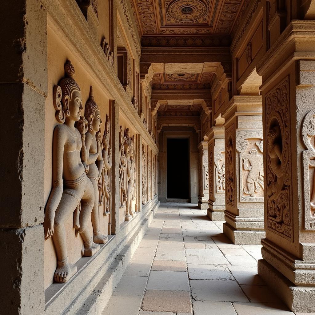 Ancient Temple Carvings Depicting Southeast Asian History and Mythology