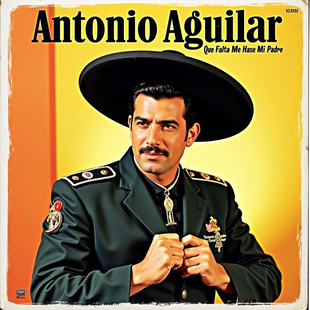 Antonio Aguilar's "Que Falta Me Hace Mi Padre" Album Cover