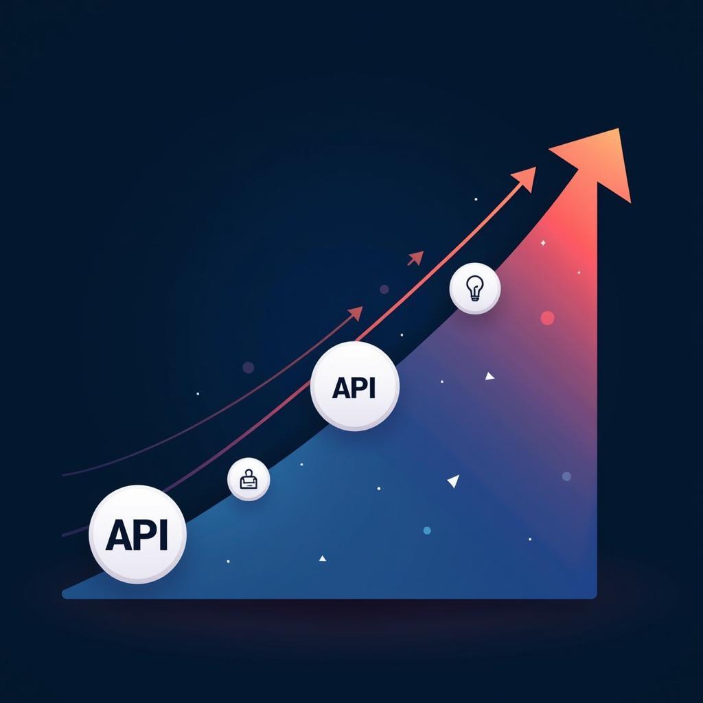 API ASEAN Future Growth: Illustration of an upward trending graph representing the projected growth of the ASEAN digital economy fueled by API adoption.