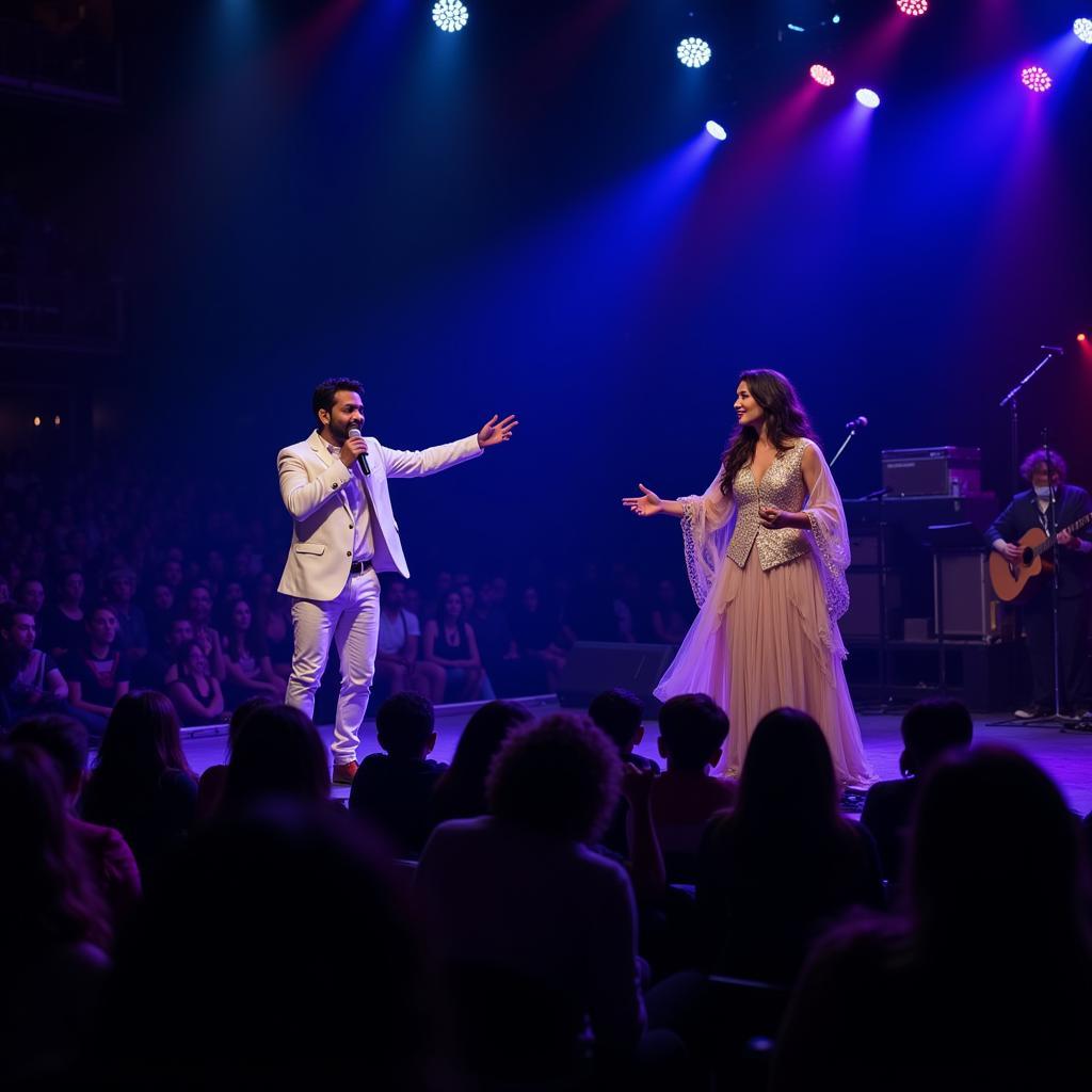 Arijit Singh and Asees Kaur performing live on stage