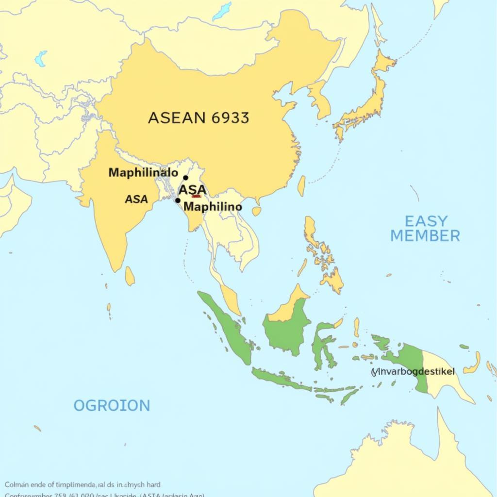 Map of ASA, Maphilindo, and ASEAN Member States