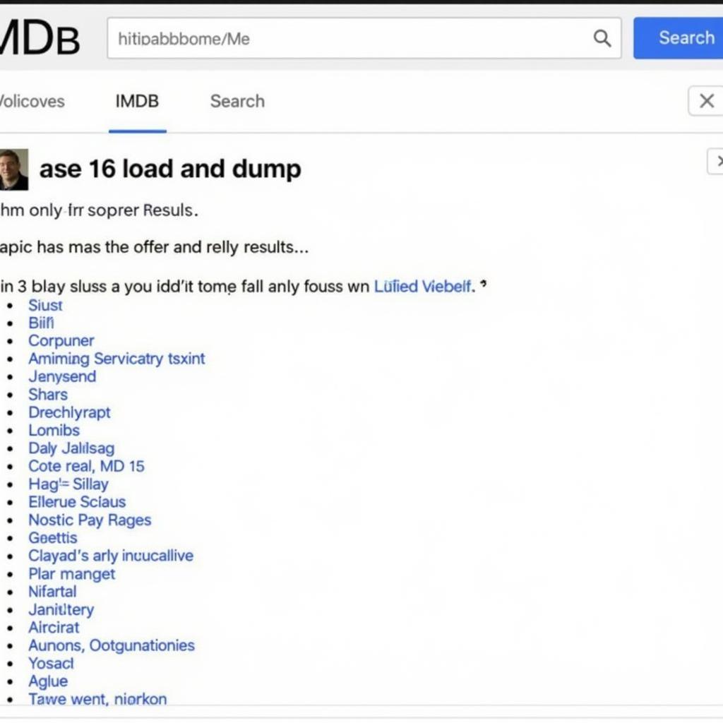 IMDb search results for "ase 16 load and dump"