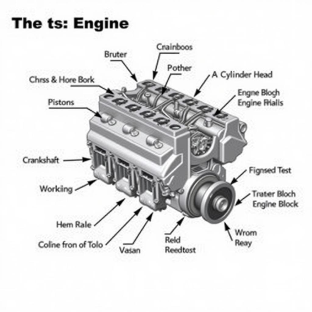 ASE A1 Test - Engine Components Diagram