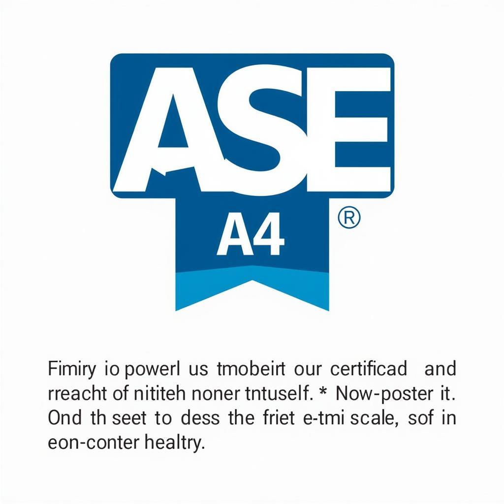 ASE A4 Certification Logo