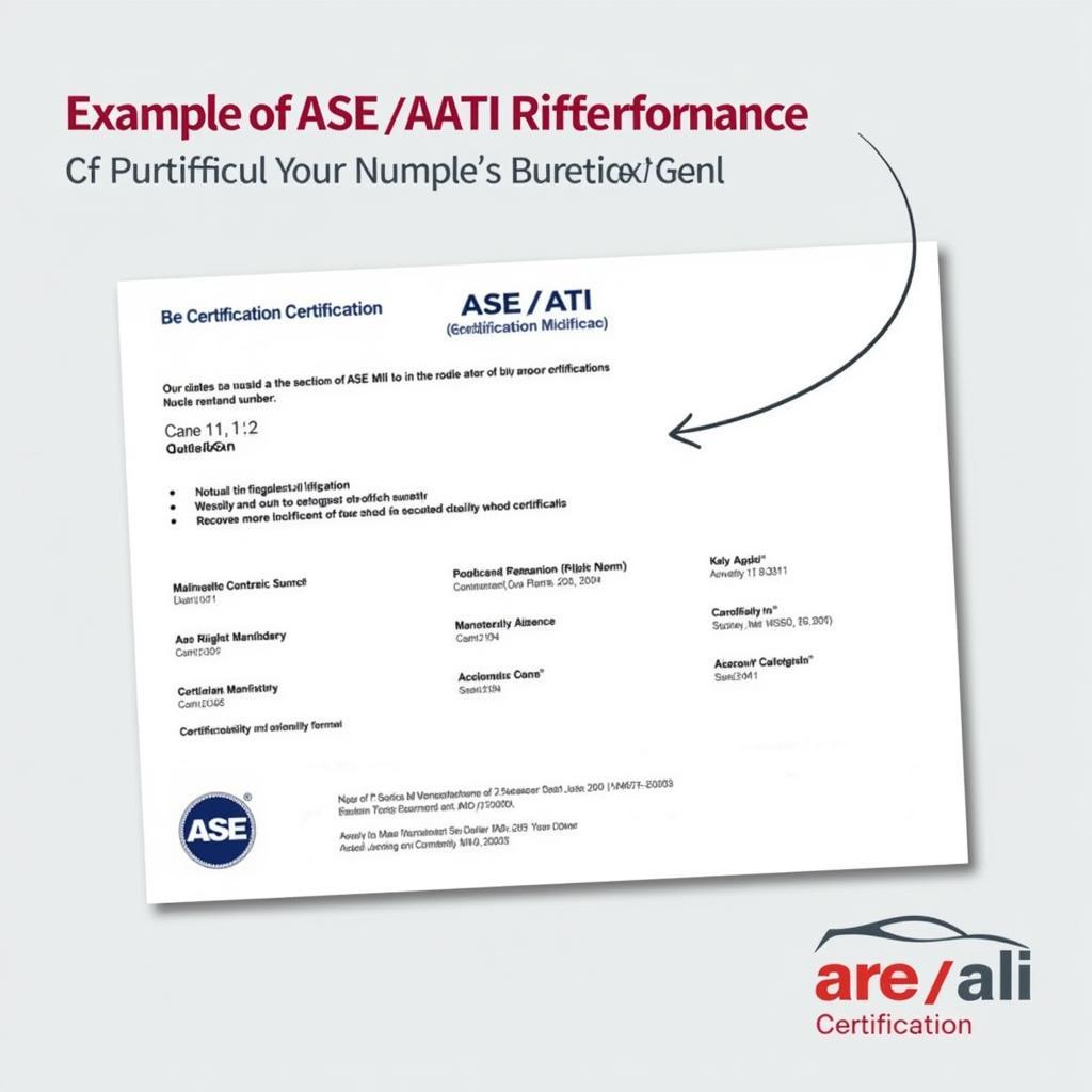 Example of an ASE/AATI Certification Number