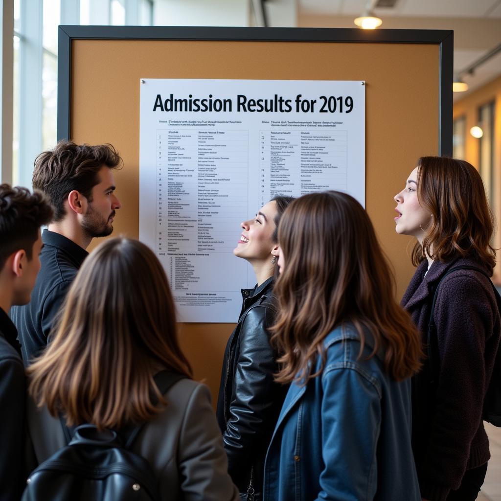 ASE Bucharest Admission Results 2019 - Students checking their scores