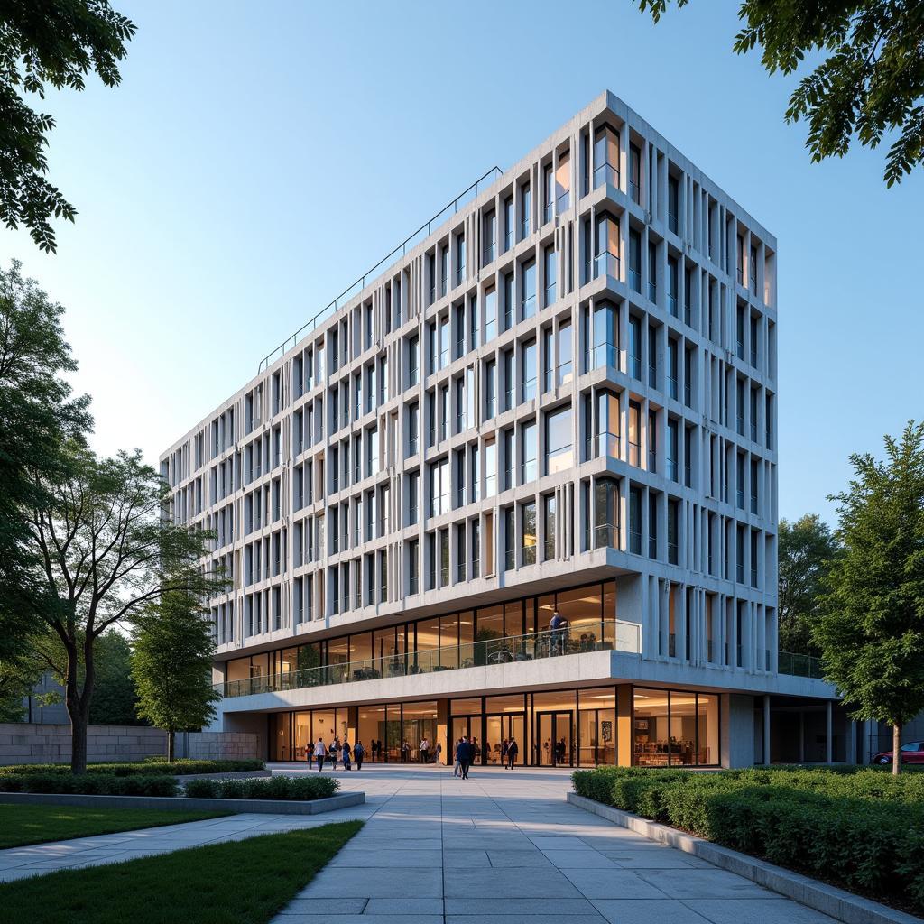 Modern building of the ASE Bucharest Faculty of Finance, Insurance, Banks and Stock Exchange