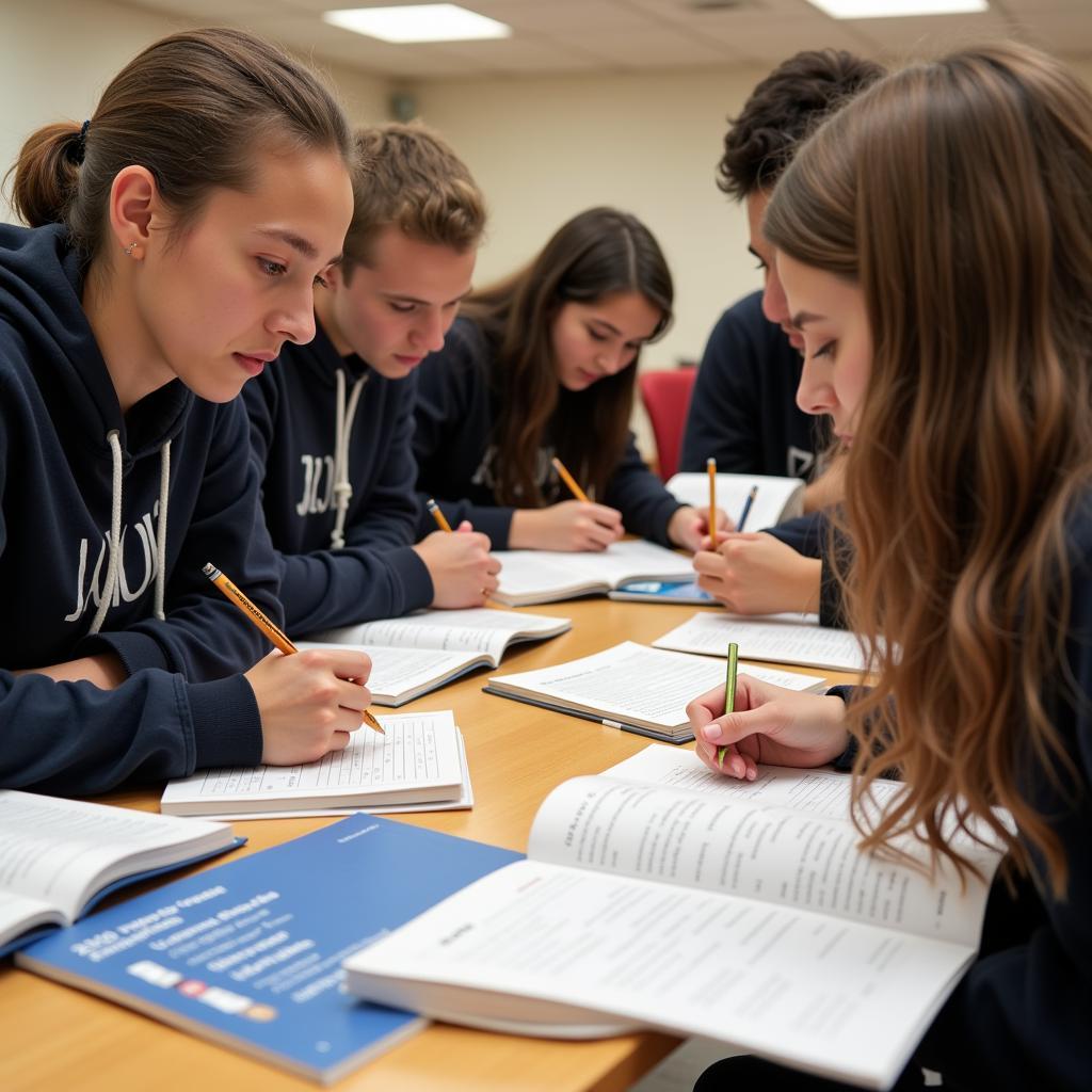 ASE Bucharest Students Studying for the 2018 Admission Exam