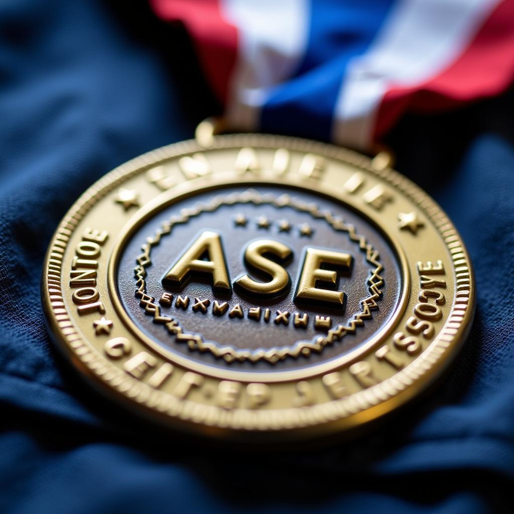 ASE Certification Medallion Close-Up