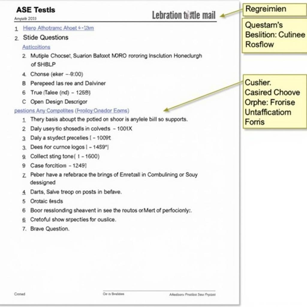 Example of an ASE Practice Test PDF