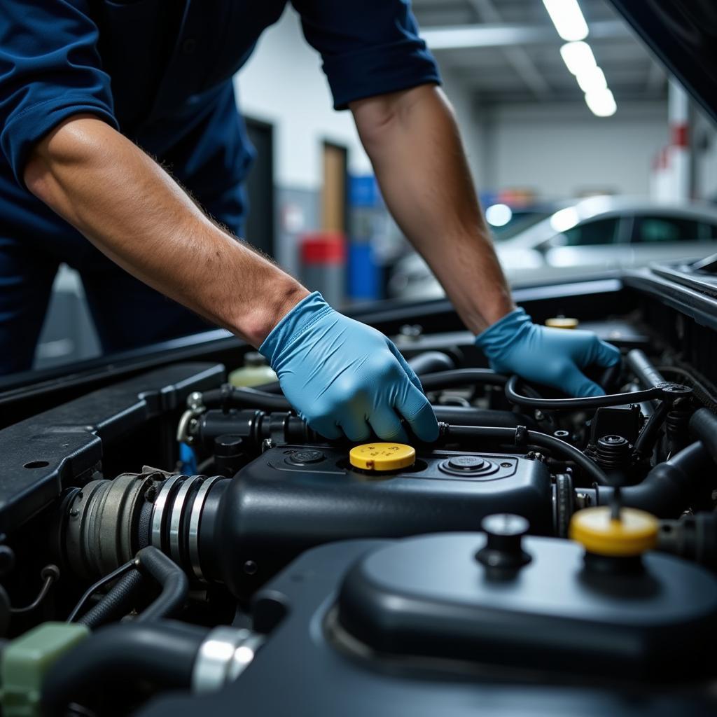 ASE Certified Mechanic Working on a Car in Las Vegas