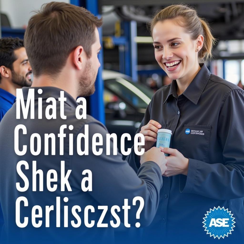 ASE Certified Mechanic with Customer