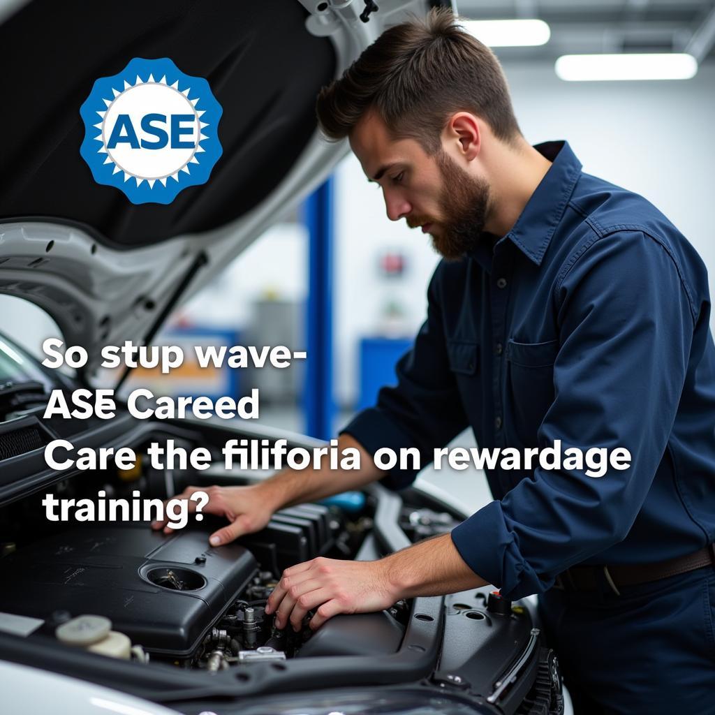 ASE Certified Mechanic Working