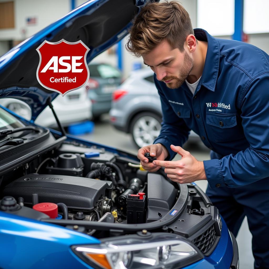 ASE Certified Mechanic at Work