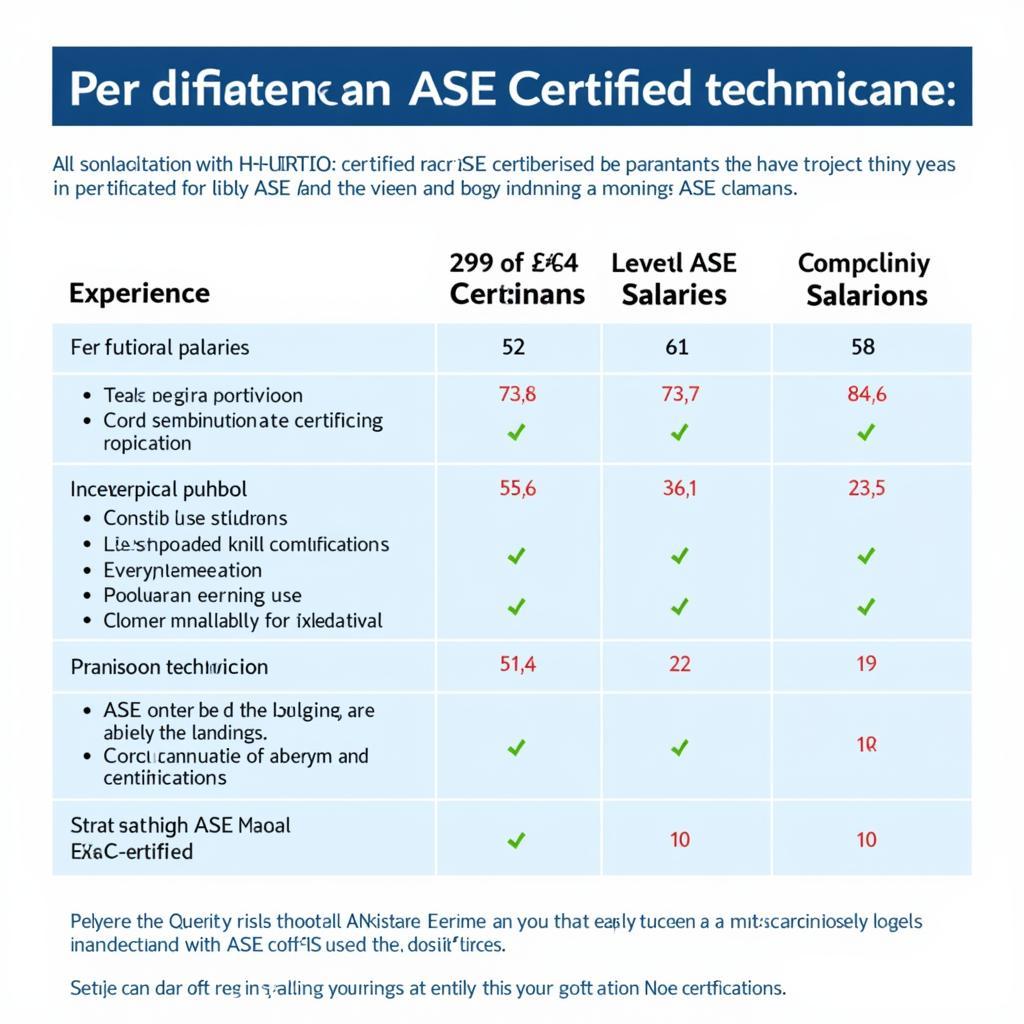 ASE Certified Technician Salary Comparison