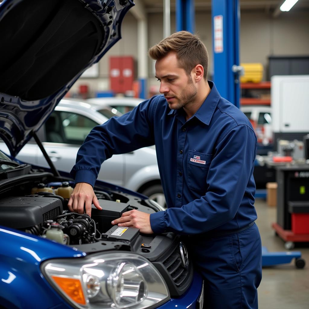 ASE Certified Technician at Work