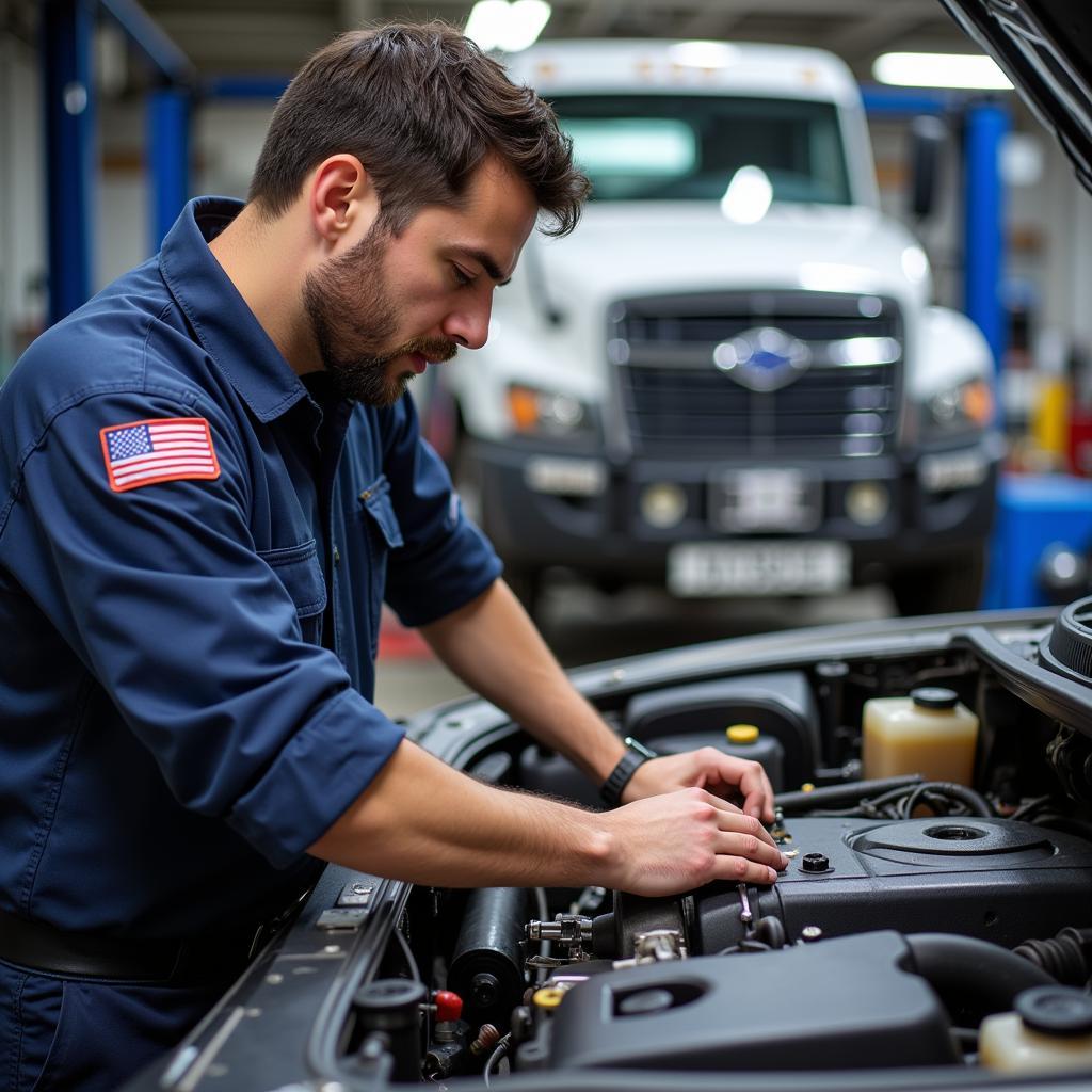 ASE Certified Technician at Work