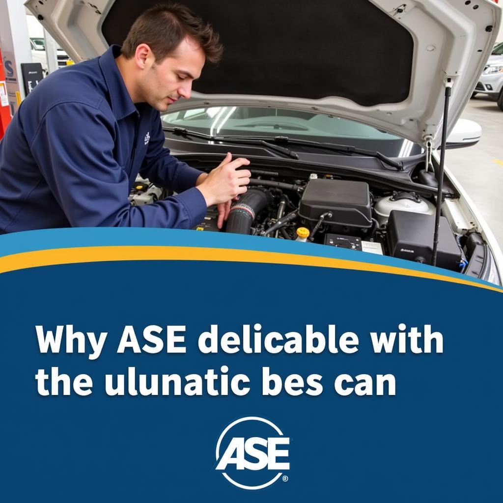 ASE Certified Technician Working on a Car