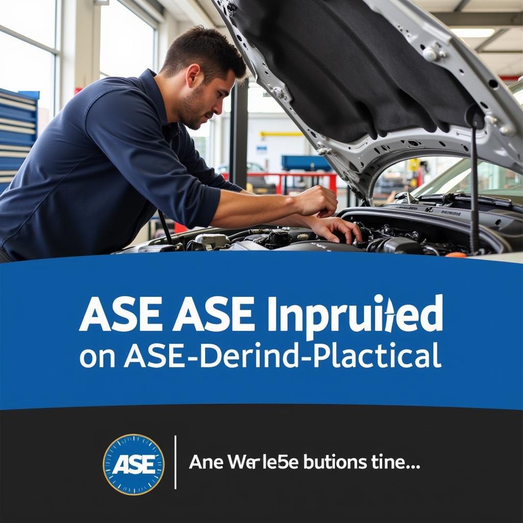 ASE Certified Technician Working on a Car