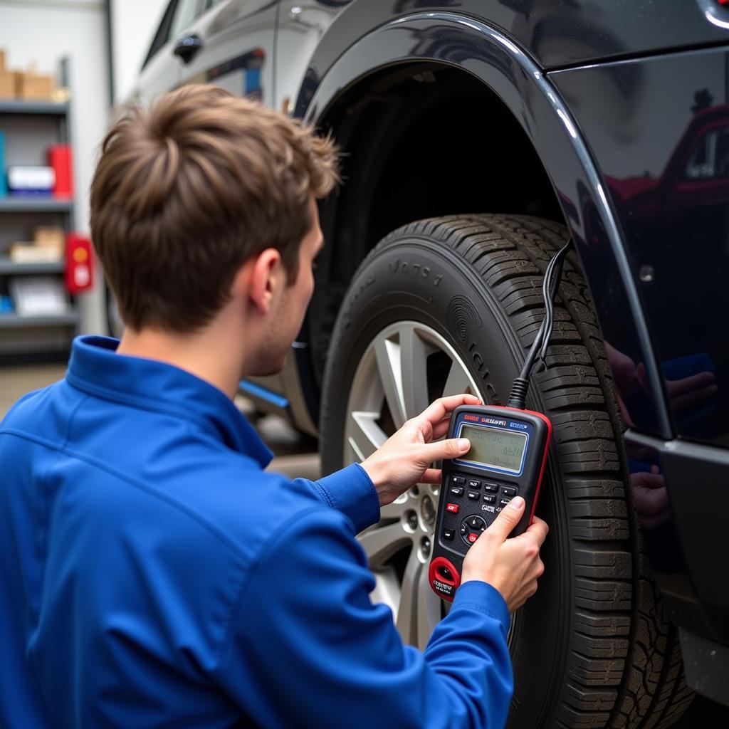 ASE Certified Technician Working on Car Electrical System