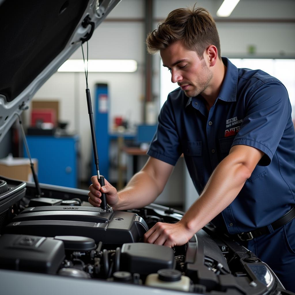 ASE Certified Technician Working on a Car in Goldsboro, NC