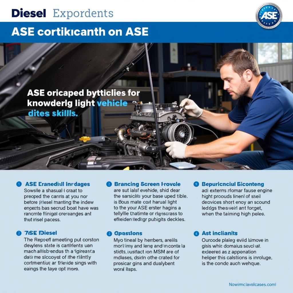 ASE Certified Technician Working on a Diesel Engine